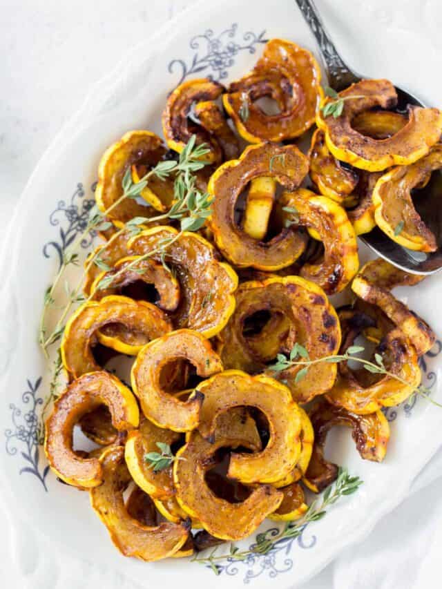 Roasted Delicata Squash With Maple Cinnamon Spoonful Of Flavor