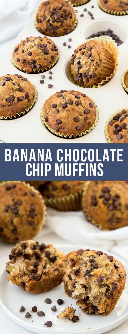 Best Banana Chocolate Chip Muffins - Spoonful of Flavor