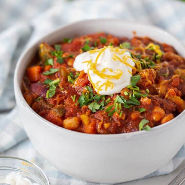 Three Bean Vegetarian Chili - Spoonful of Flavor