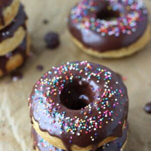 Brown Butter Baked Donuts with Chocolate Glaze