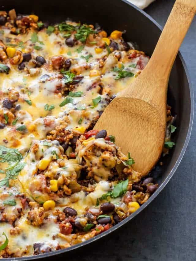 Turkey Taco Quinoa Skillet - Spoonful of Flavor