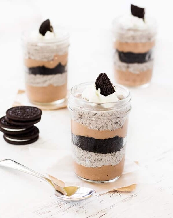 Chocolate cookie cheesecake parfait is a must-try no-bake dessert for summer!