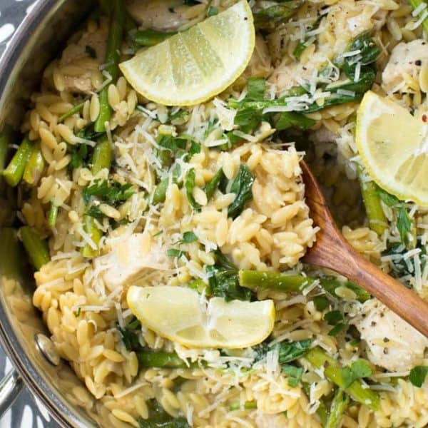 One Pot Lemon Chicken Orzo - Spoonful Of Flavor