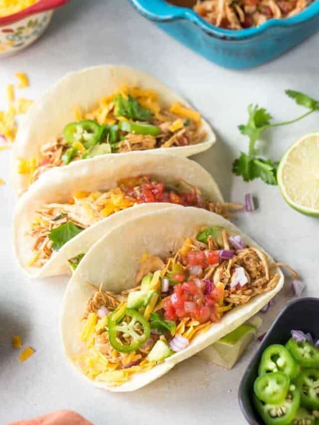 SLOW COOKER CHICKEN TACO - Spoonful of Flavor