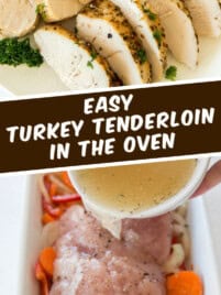 turkey tenderloin before and after baking in the oven