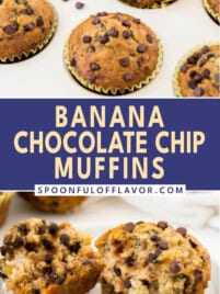 Banana Chocolate Chip Muffins Pin