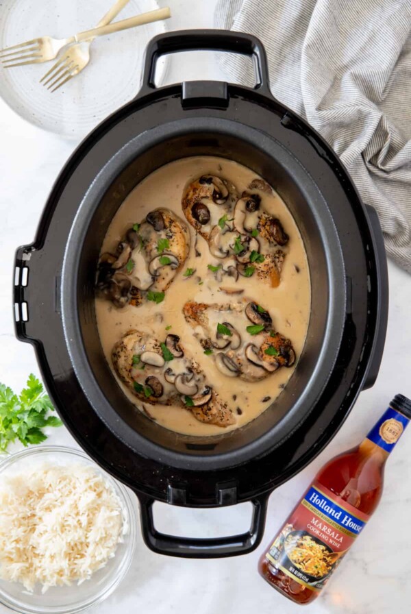 chicken marsala in a slow cooker