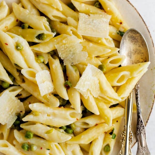 Instant Pot Lemon Pasta with Peas - Spoonful of Flavor