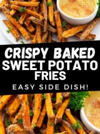 sweet potato fries on a plate with dipping sauce