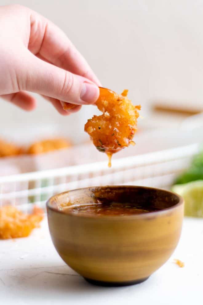 Crispy Coconut Shrimp with Sweet Chili Sauce l Spoonful of Flavor