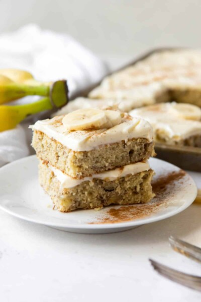 Banana Bars with Cream Cheese Frosting l Spoonful of Flavor