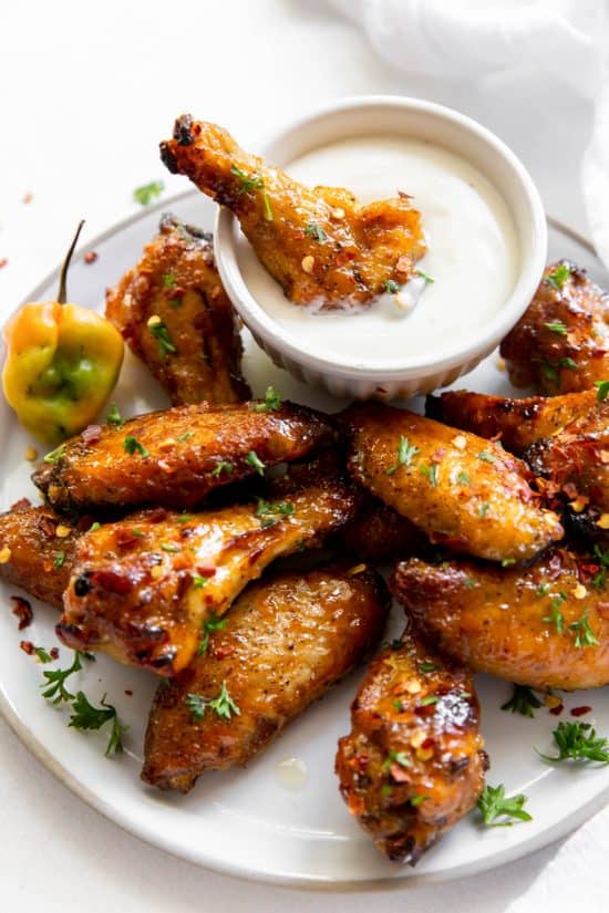 Baked Mango Habanero Chicken Wings l Spoonful of Flavor