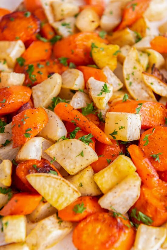 Roasted Turnips and Carrots - Spoonful of Flavor