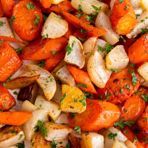 Roasted Turnips and Carrots - Spoonful of Flavor