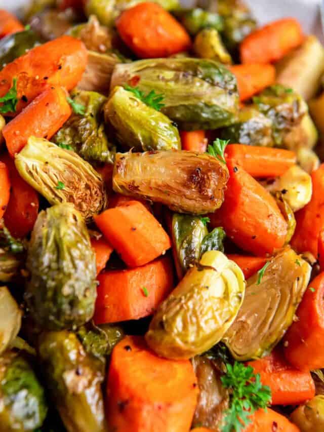 Easy Roasted Brussels Sprouts And Carrots Spoonful Of Flavor 8272