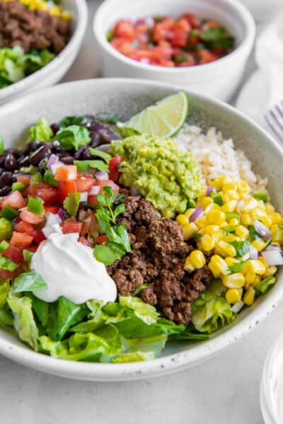 Ground Beef Burrito Bowl - Spoonful Of Flavor