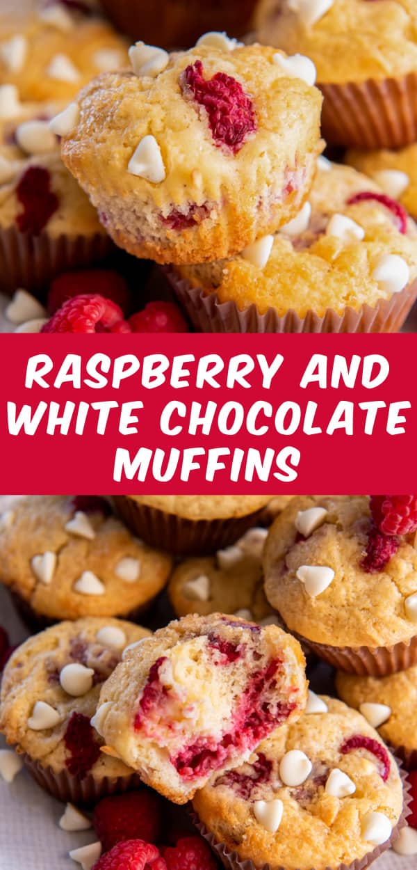 Raspberry and White Chocolate Muffins - Spoonful of Flavor