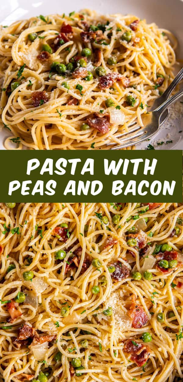 Pasta with Peas and Bacon - Spoonful of Flavor